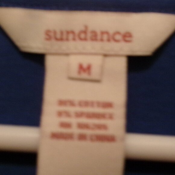 NWOTS, SUNDANCE BRAND, BLUE, SIZE M, RAUCHED CROSS OVER T, - Picture 3 of 3